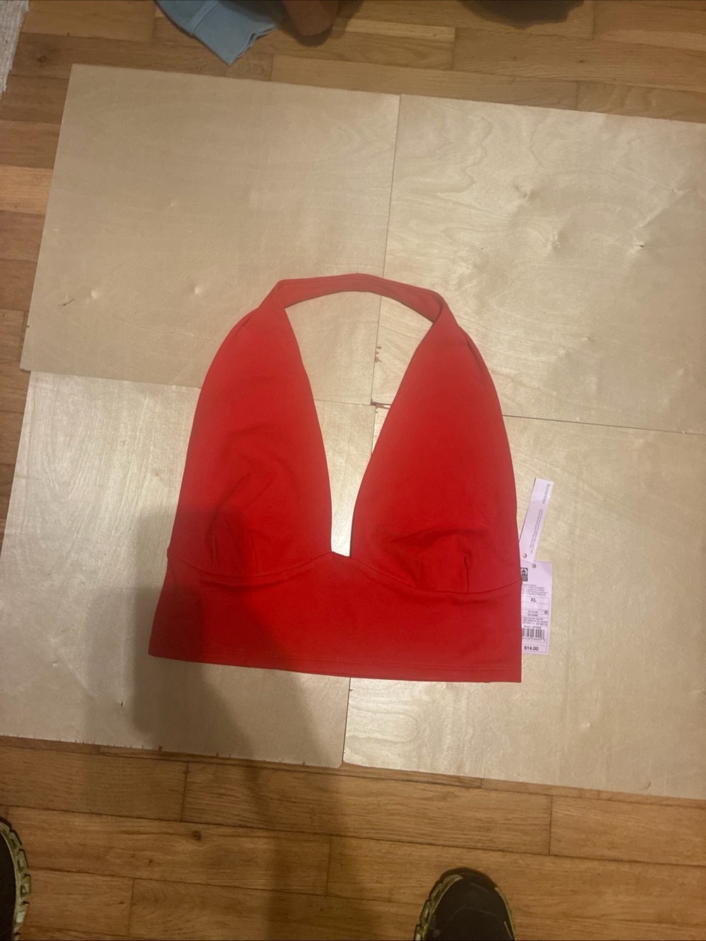 wild fable Red Plunge Halter Bralette Camisole
